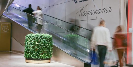 Växtinredning från Vertical Plants System i Mirum Galleria