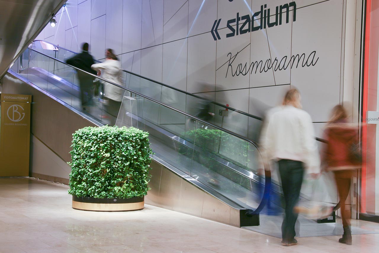 Växtinredning från Vertical Plants System i Mirum Galleria